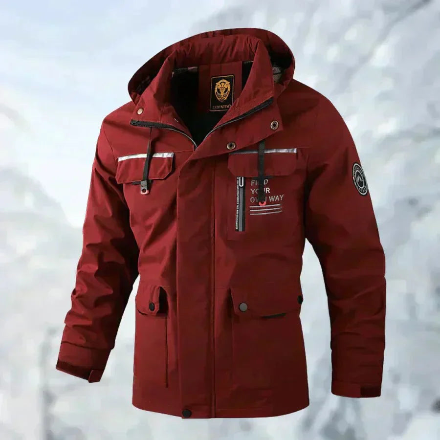 Men’s Hooded Lightweight Packable Rain Jacket