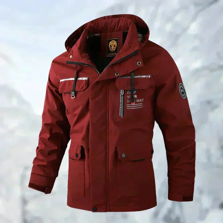 Men’s Hooded Lightweight Packable Rain Jacket
