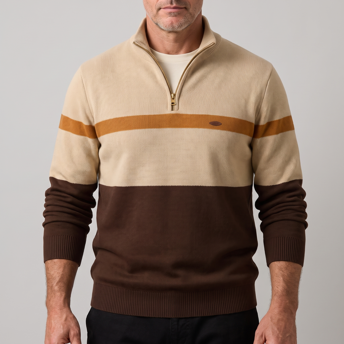 Men’s Quarter-Zip Mock Neck Pullover