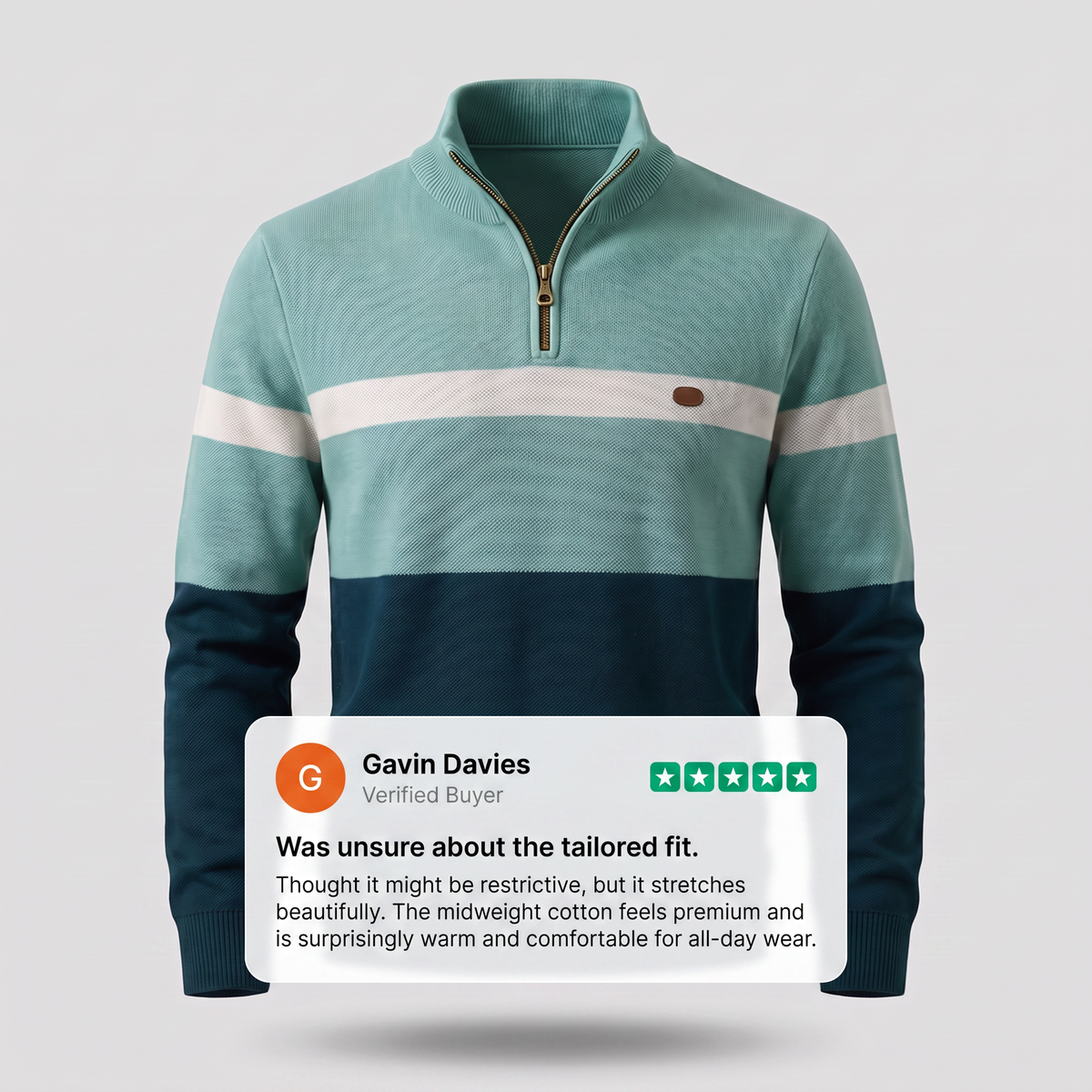 Men’s Quarter-Zip Mock Neck Pullover