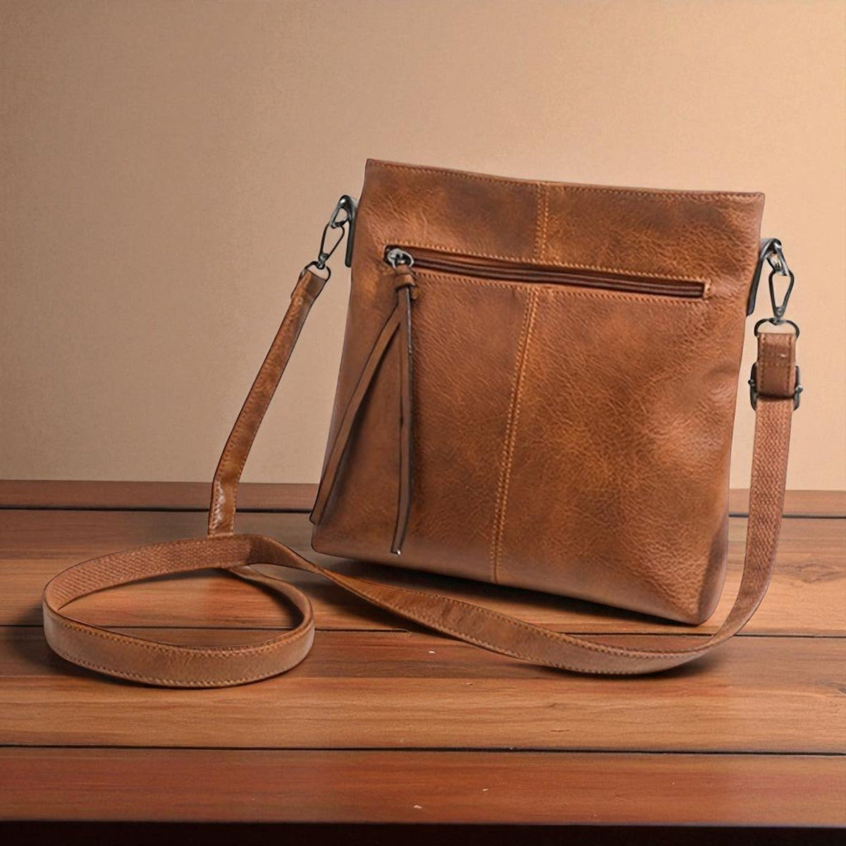 Zip Closure Crossbody Bag