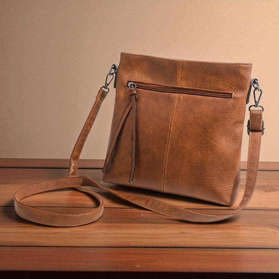 Zip Closure Crossbody Bag