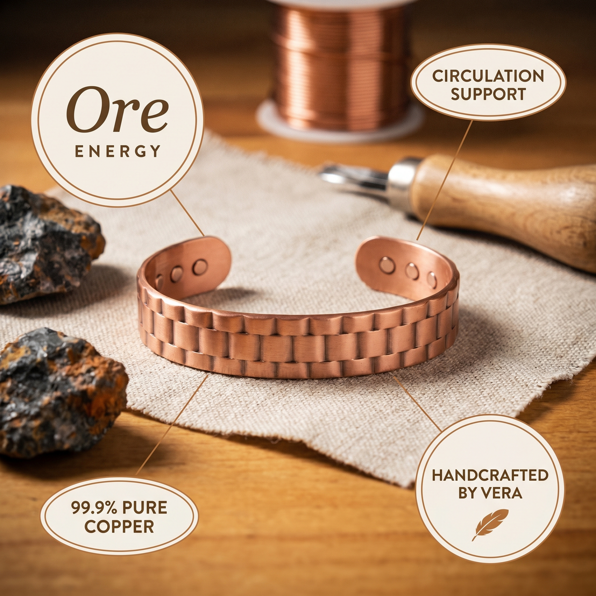 Men’s Minimalist Copper Bracelet
