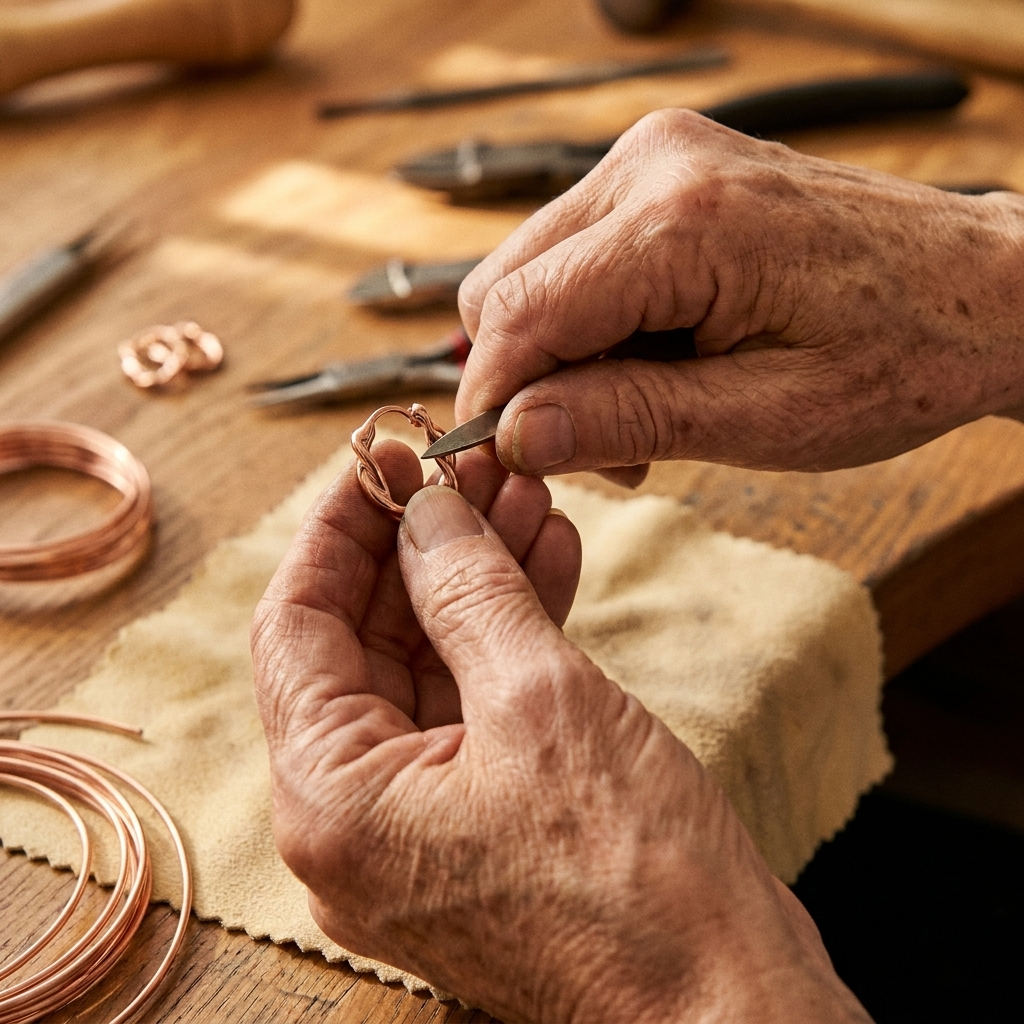 Vera's Hoop Copper Earrings