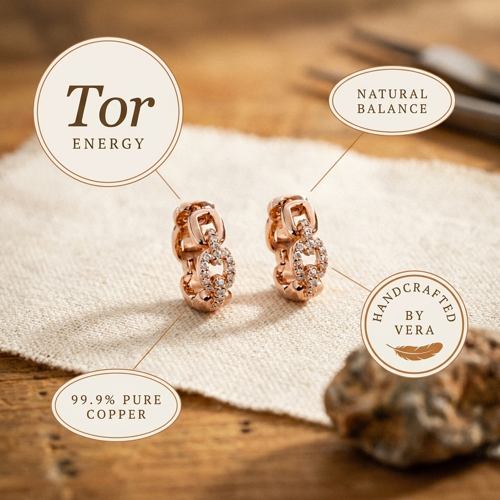 Tor Copper Earrings