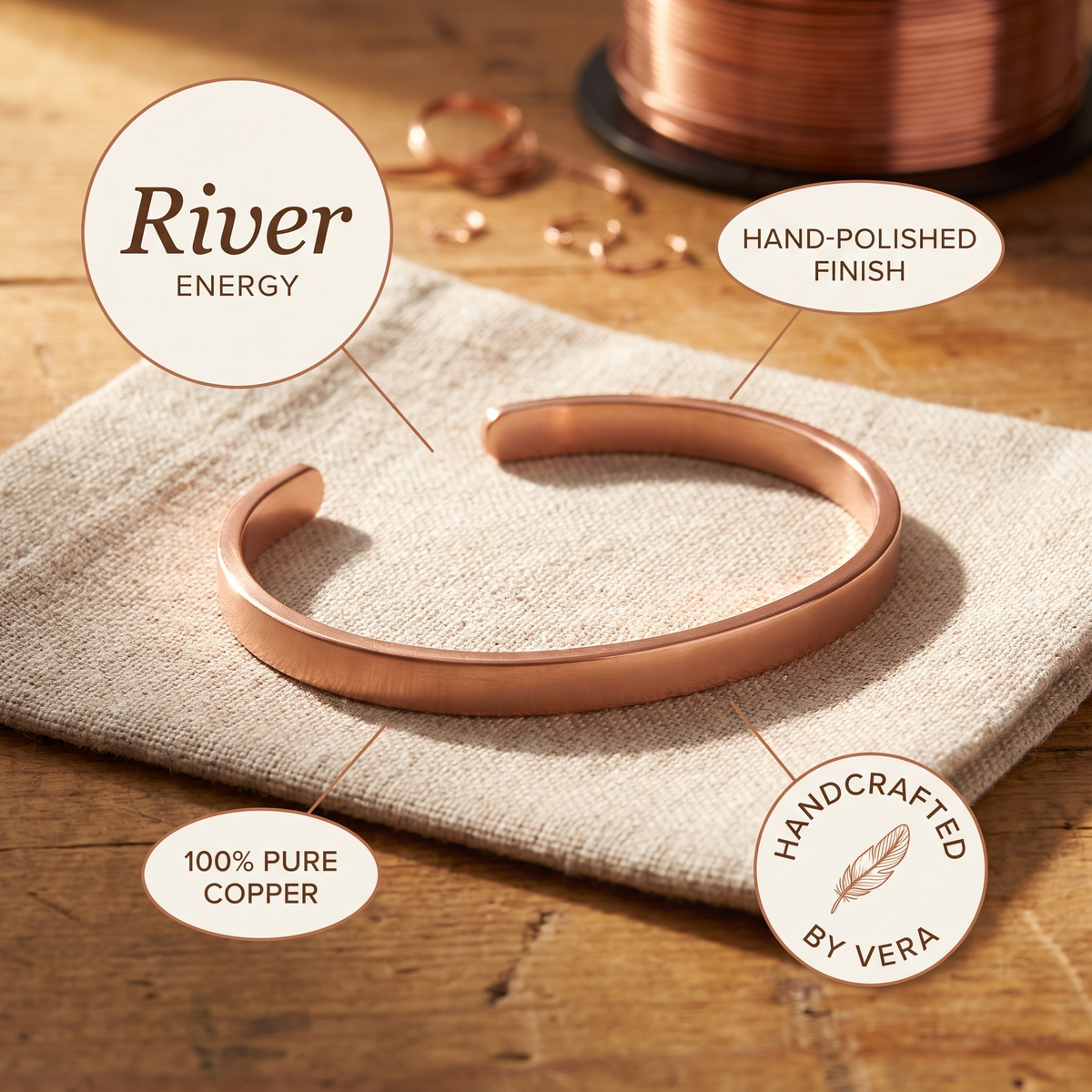 River Copper Bracelet