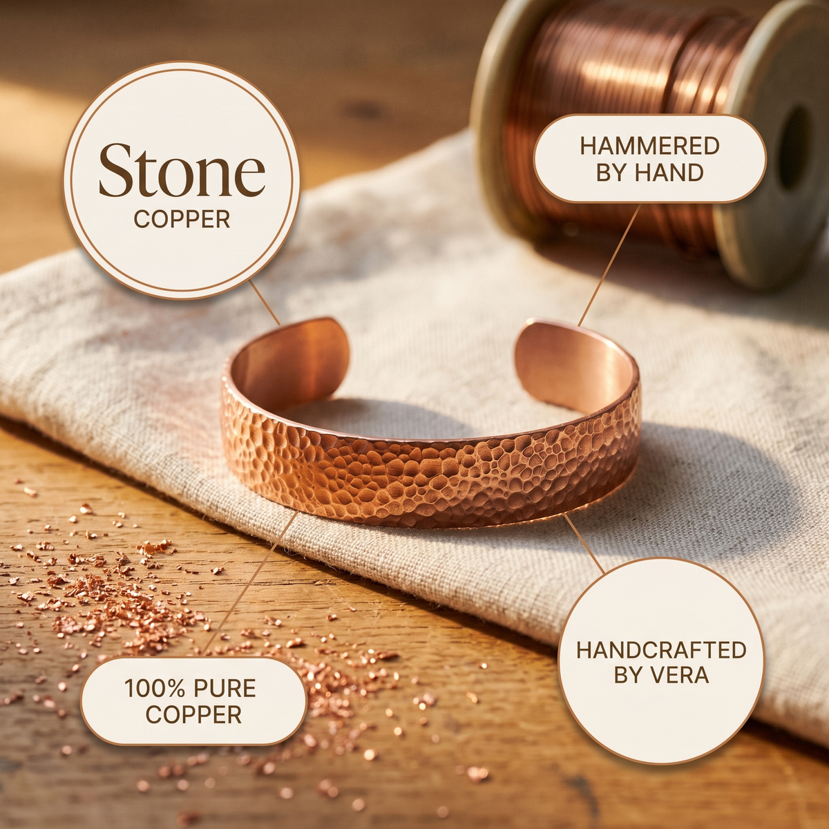 Moon Copper Bracelet