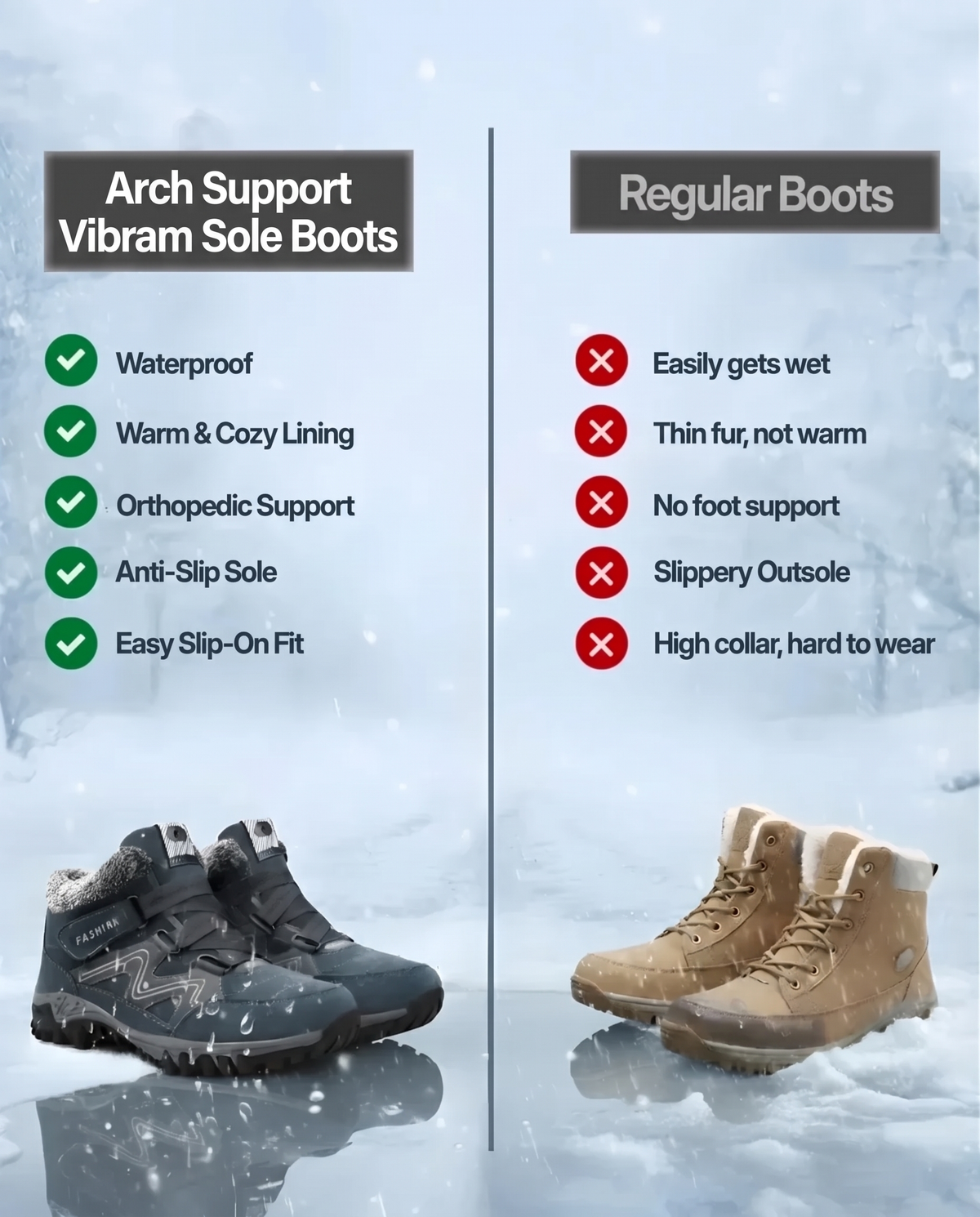 Arch Support Vibram Sole Boots