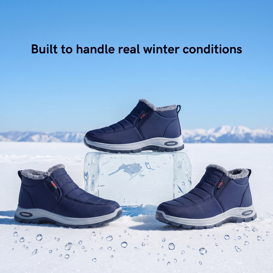 Sianna™ | Quilted Waterproof Slip-On Ankle Boots Blue