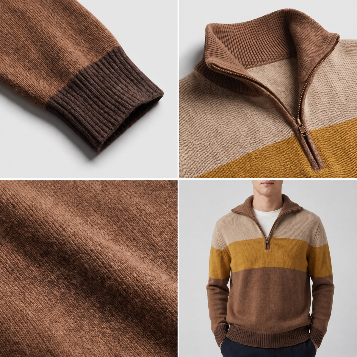 Men’s Quarter-Zip Mock Neck Pullover