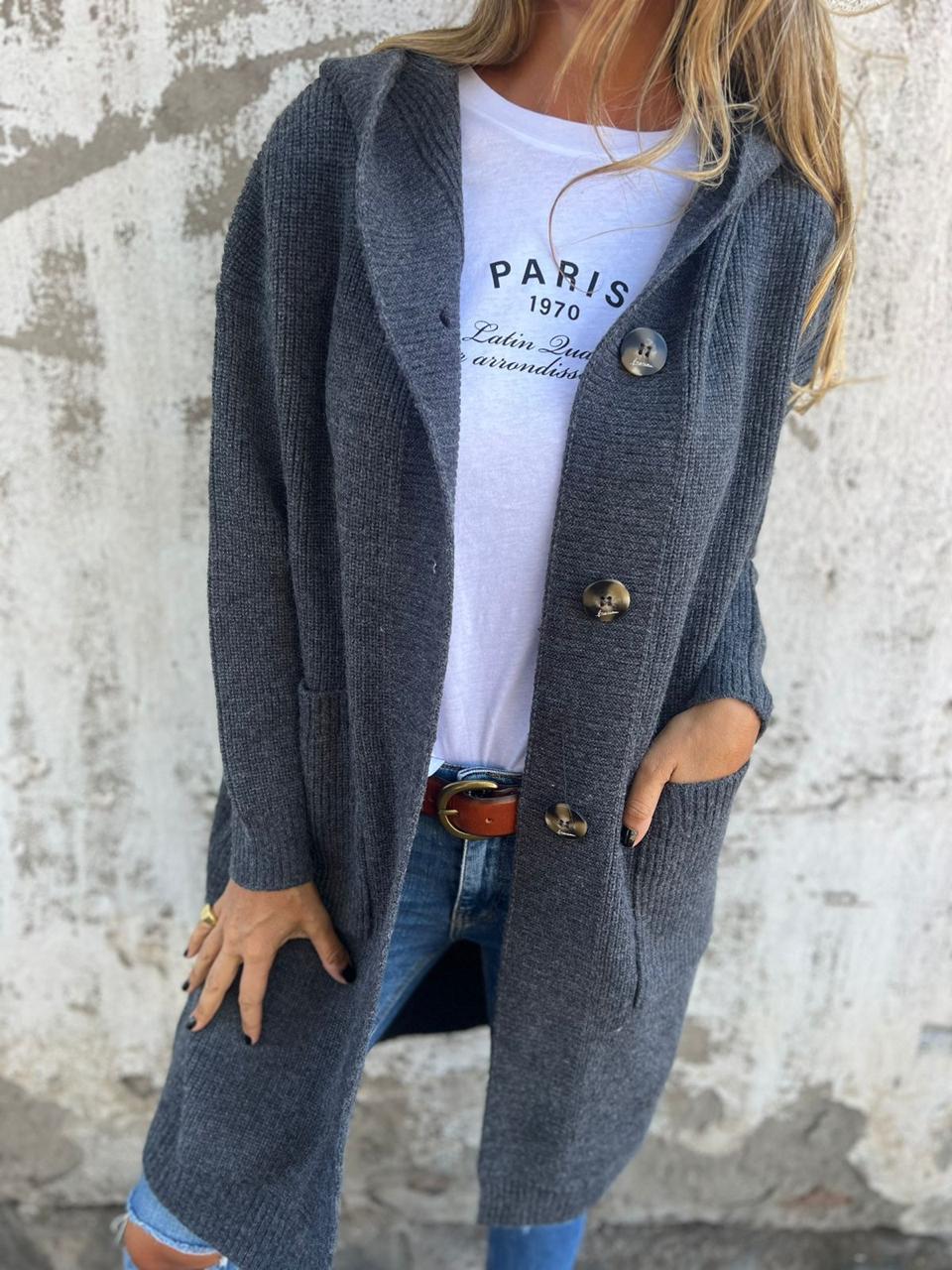 Women’s Longline Knit Open Front Cardigan
