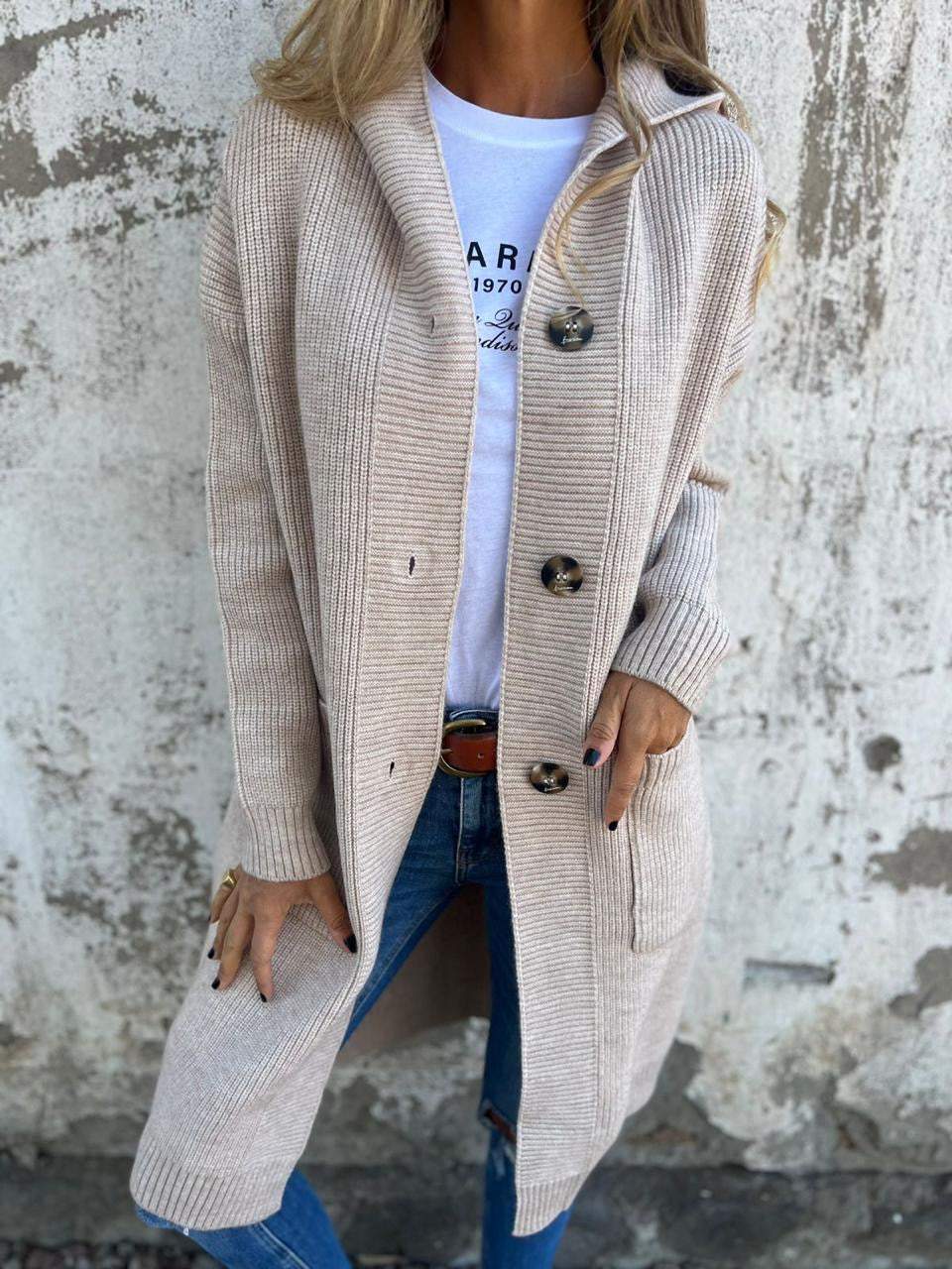 Women’s Longline Knit Open Front Cardigan
