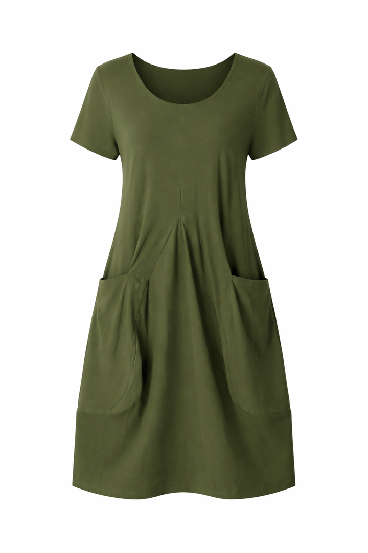 Olivia | Casual V-Neck Pocket Dress