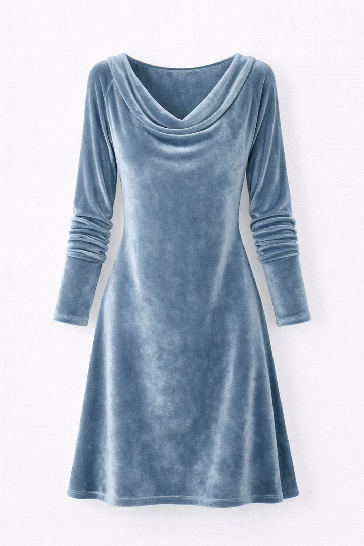 Isabella | Velvet Drape Dress