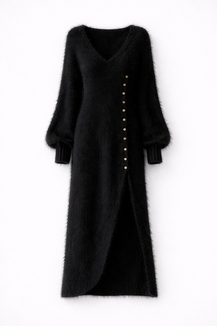 Celeste | Fuzzy Knit Maxi Dress