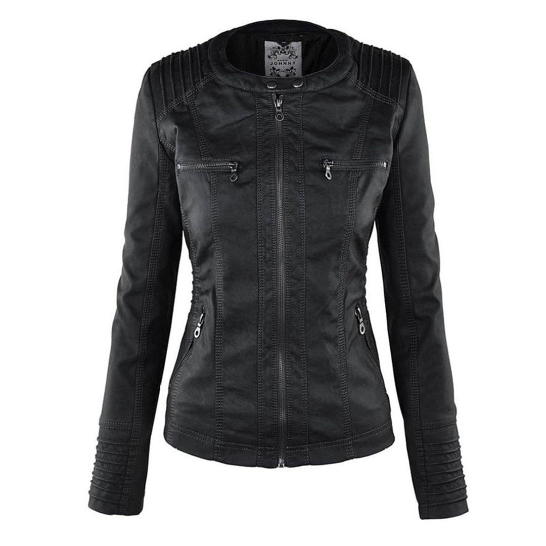 Women’s Zip-Front Biker Jacket