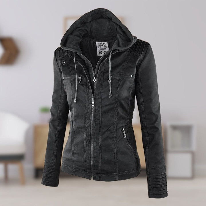 Women’s Zip-Front Biker Jacket