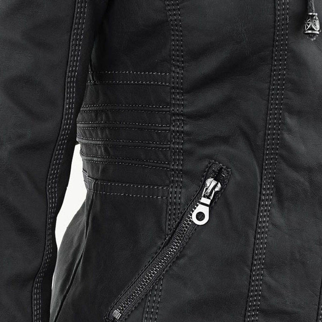 Women’s Zip-Front Fitted Moto Jacket
