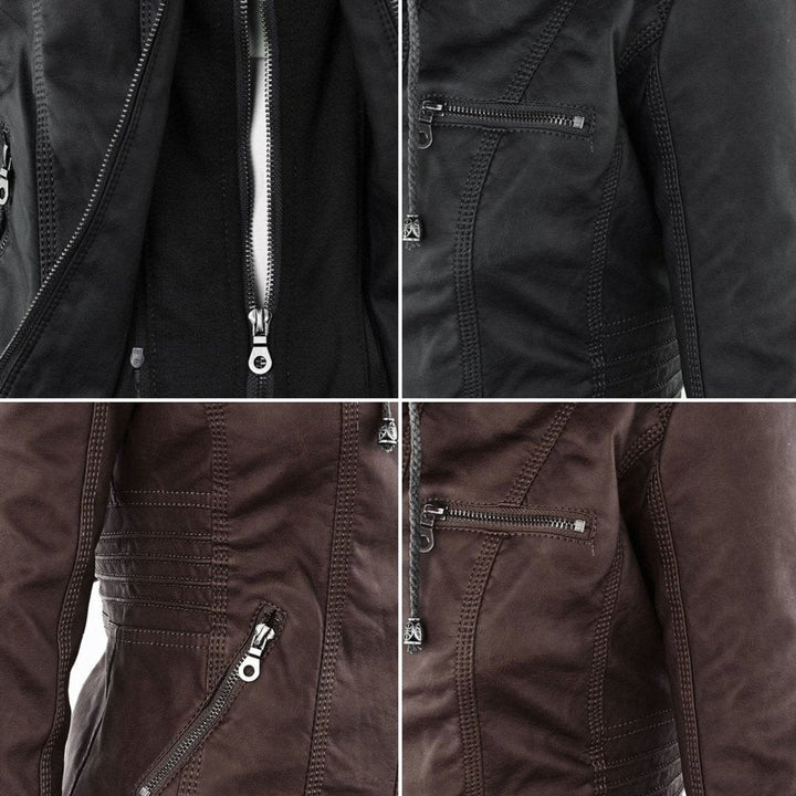 Women’s Zip-Front Biker Jacket